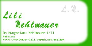 lili mehlmauer business card
